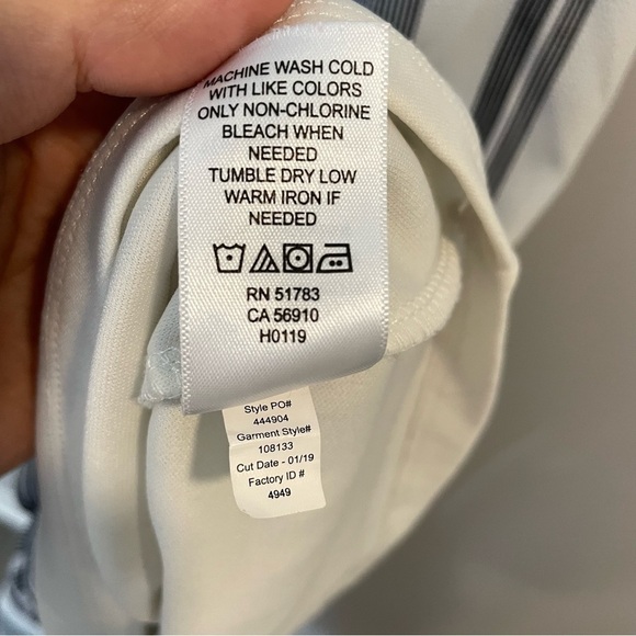 Maurices Off The Shoulder Maxi Dress Sz XS White Black Stripe Ruffle High Low - Picture 10 of 10